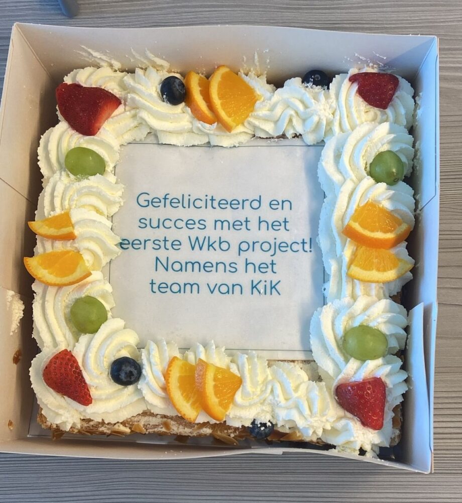 Taart Eerste officiële Wkb-project met KiK